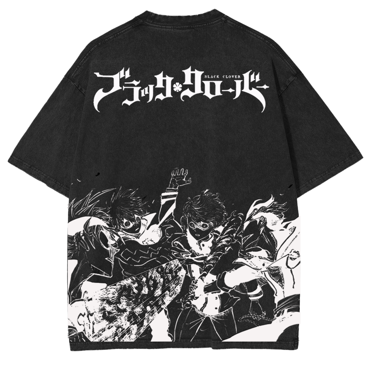 Black Clover Vintage Washed Oversize T-Shirt