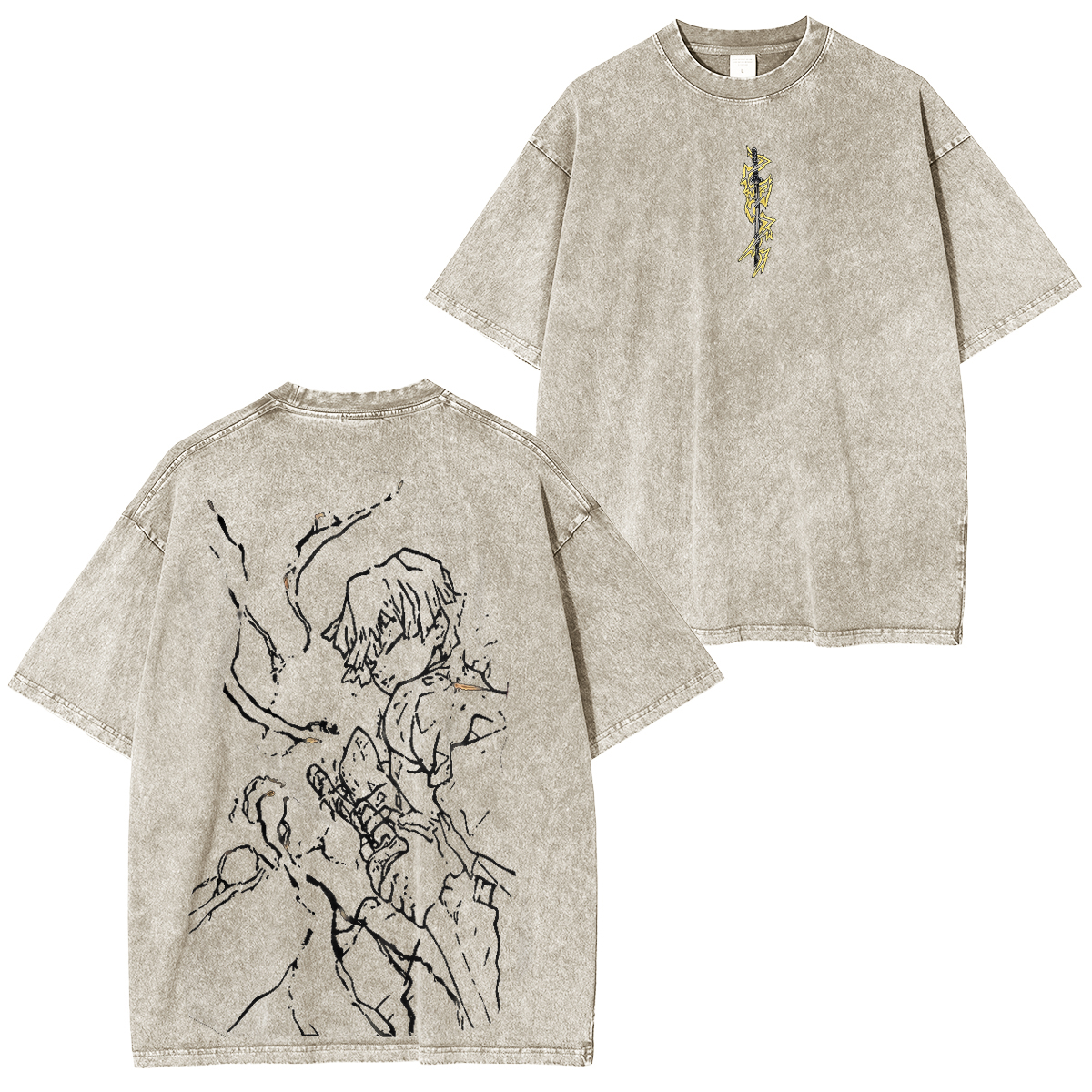 Akaza,Demon Slayer Vintage Tee