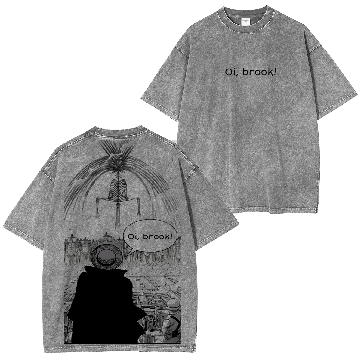 Funny One Piece and Solo Leveling Vintage Washed T-shirt/Crewneck/Hoodie