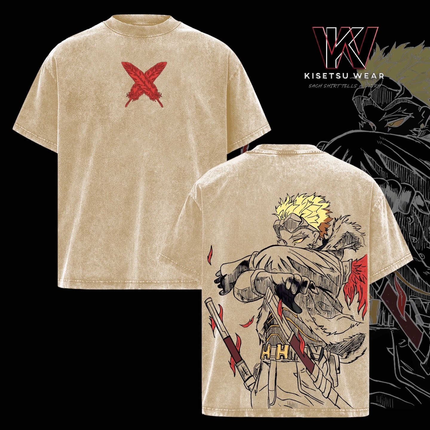 Hawks My Hero Academia Vintage Washed T-shirt/Crewneck/Hoodie