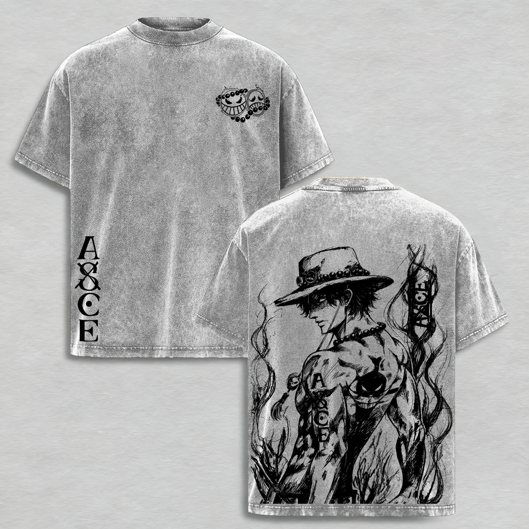 One Piece : Portgas D. Ace Vintage Washed T-shirt/Crewneck/Hoodie