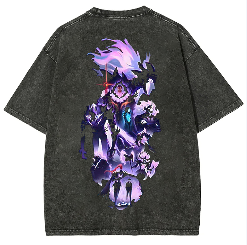 King Of The Dead Printed Unisex Washed T-Shirt