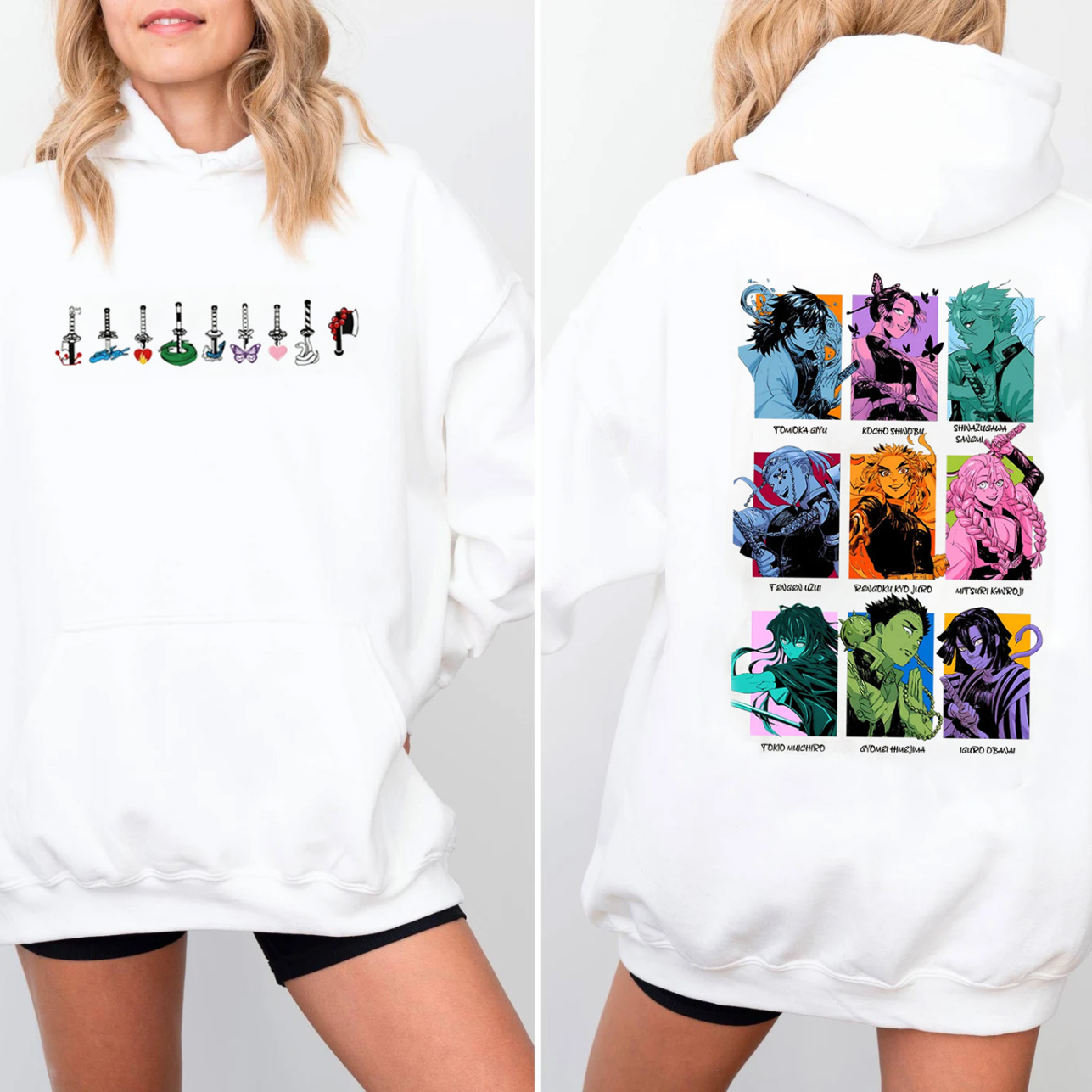 Demon Slayer Hashira Characters Unisex T-shirt- Hoodie- Sweatshirt