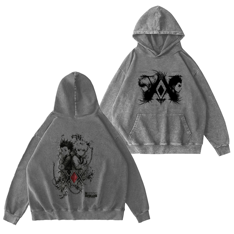 Killua x Gon Hunter x Hunter Vintage Washed T-shirt/Crewneck/Hoodie