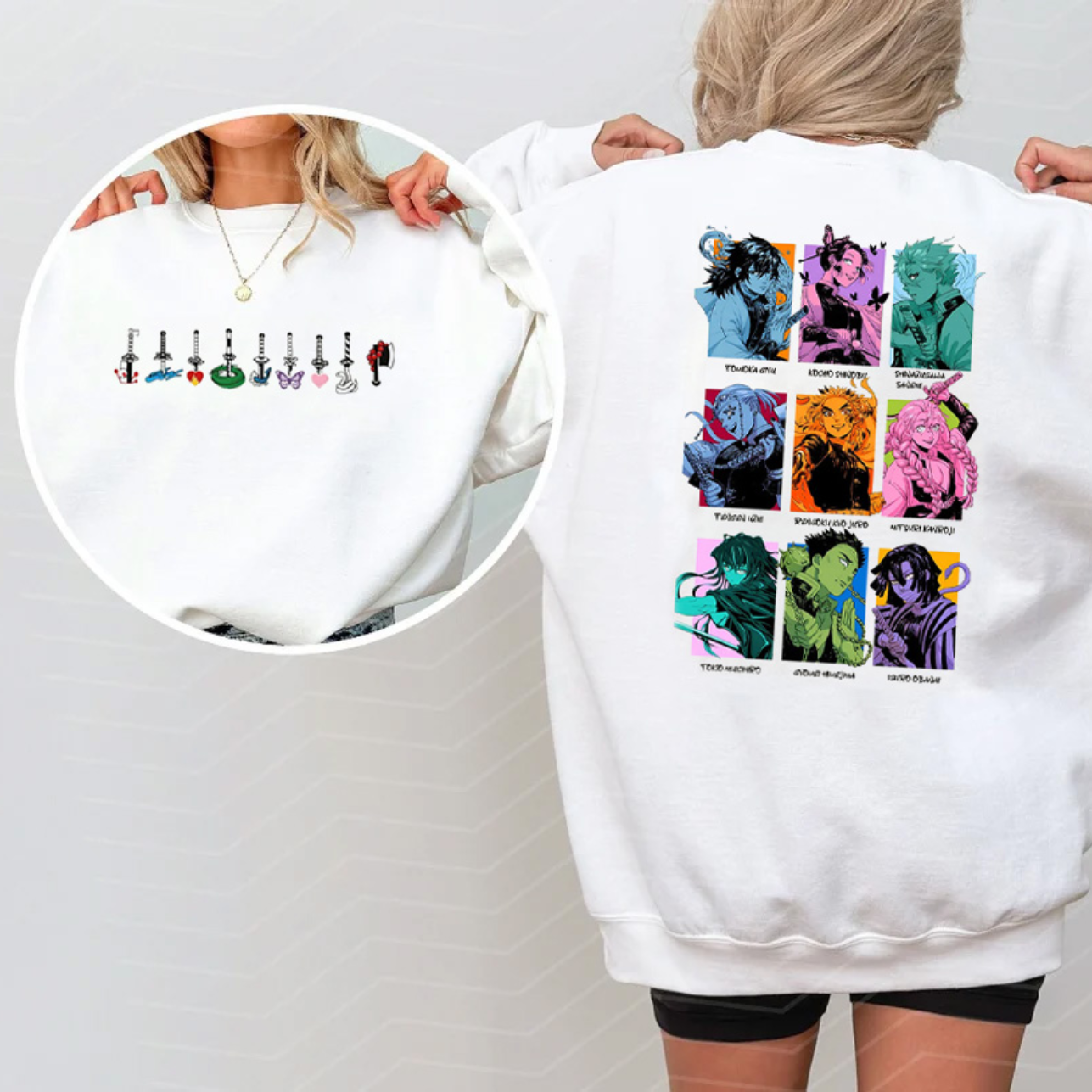 Demon Slayer Hashira Characters Unisex T-shirt- Hoodie- Sweatshirt