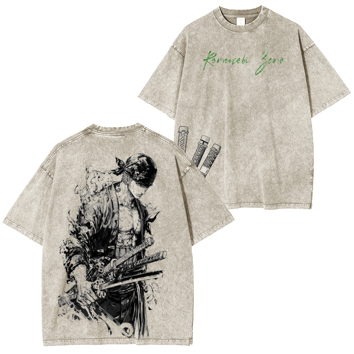 anime :Zoro Vintage washed T-shirt/Crewneck/Hoodie