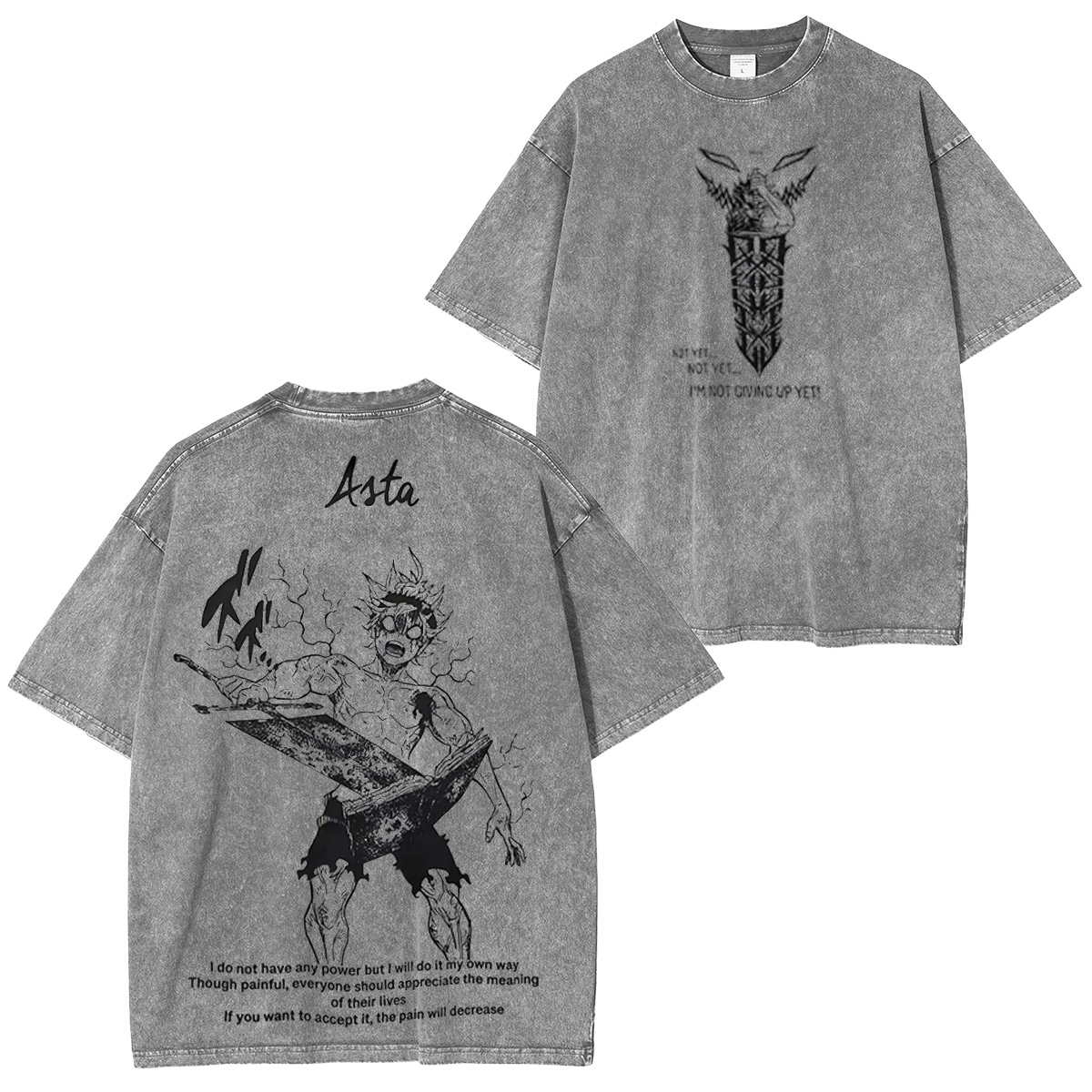 Asta Black Clover Washed T-shirt/Crewneck/Hoodie
