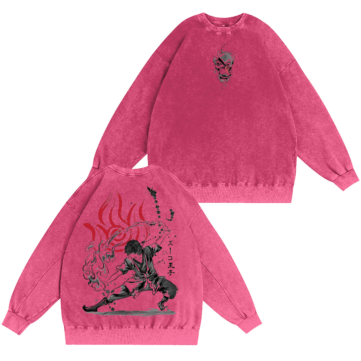 The Power of Fire Nation sumi-e Washed T-shirt/Crewneck/Hoodie