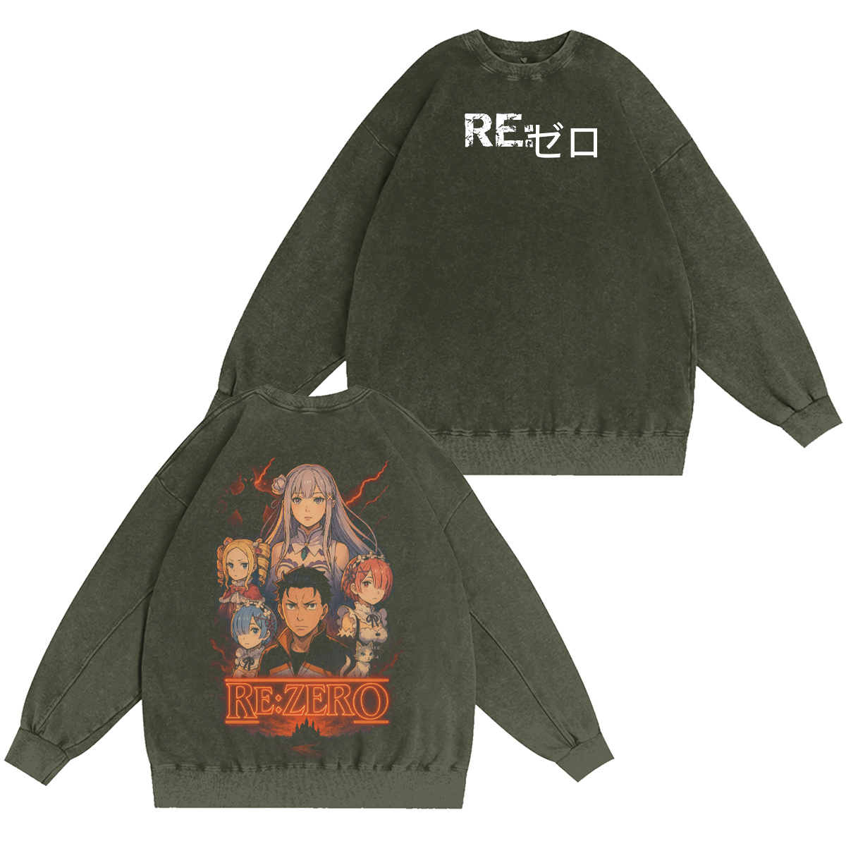 Re:ZERO World Washed T-shirt/Crewneck/Hoodie