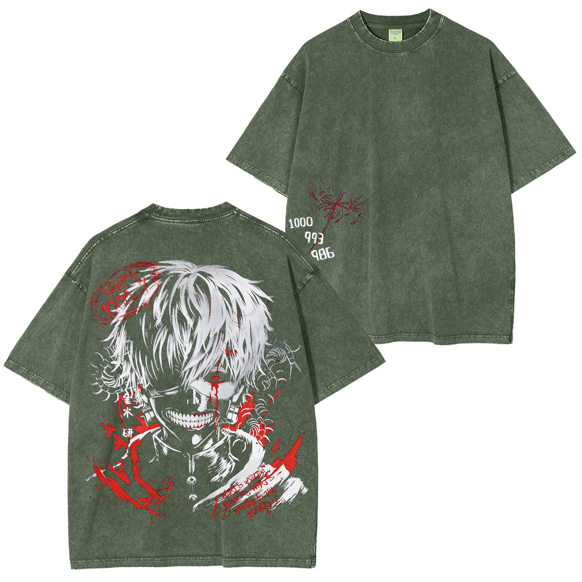 Ken Kaneki Tokyo Ghoul Washed T-shirt/Crewneck/Hoodie