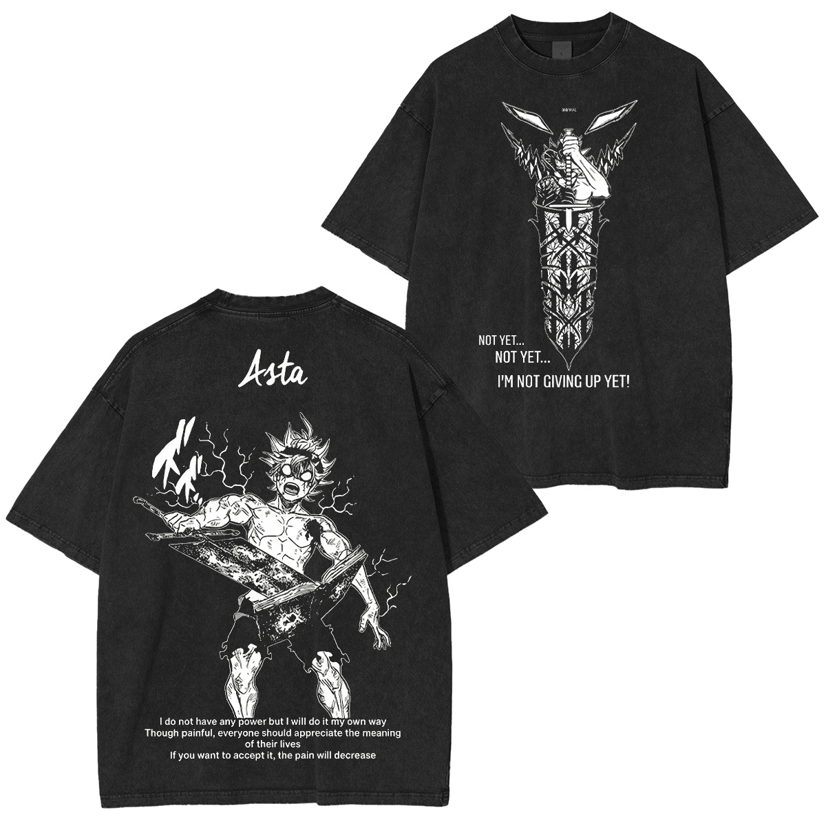 Asta Black Clover Washed T-shirt/Crewneck/Hoodie