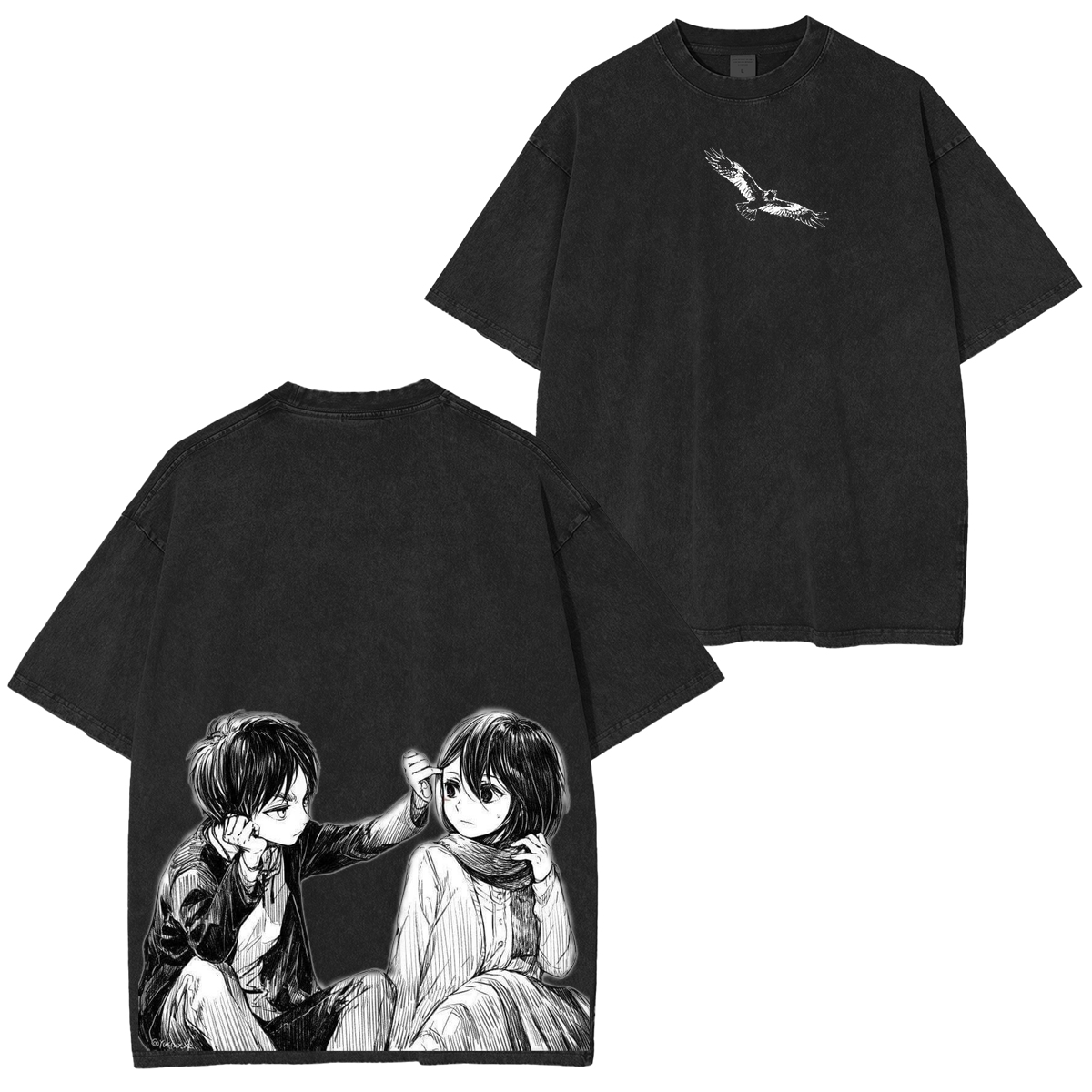 Attack on Titan Anime Washed T-shirt/Crewneck/Hoodie