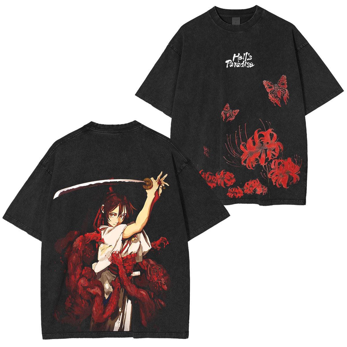 Hell's Paradise: Jigokuraku Washed T-shirt/Crewneck