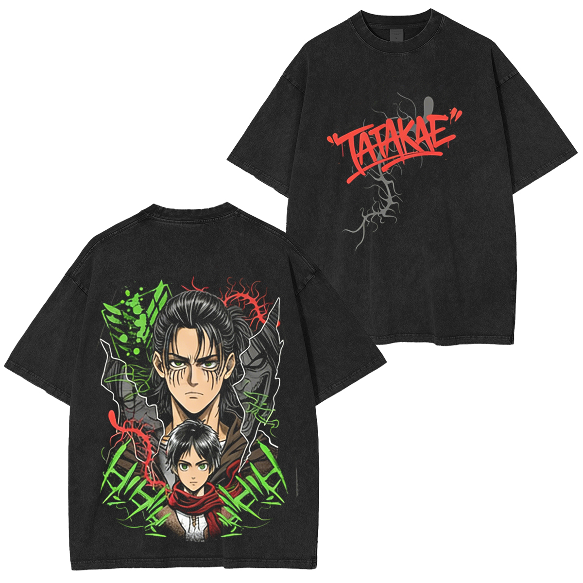 Attack On Titan Scout Anime Washed T-shirt/Crewneck/Hoodie