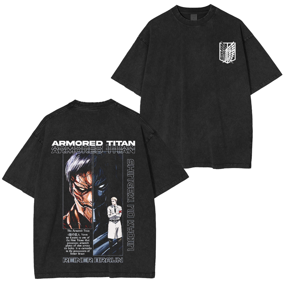 Attack on Titan Anime Washed T-shirt/Crewneck/Hoodie