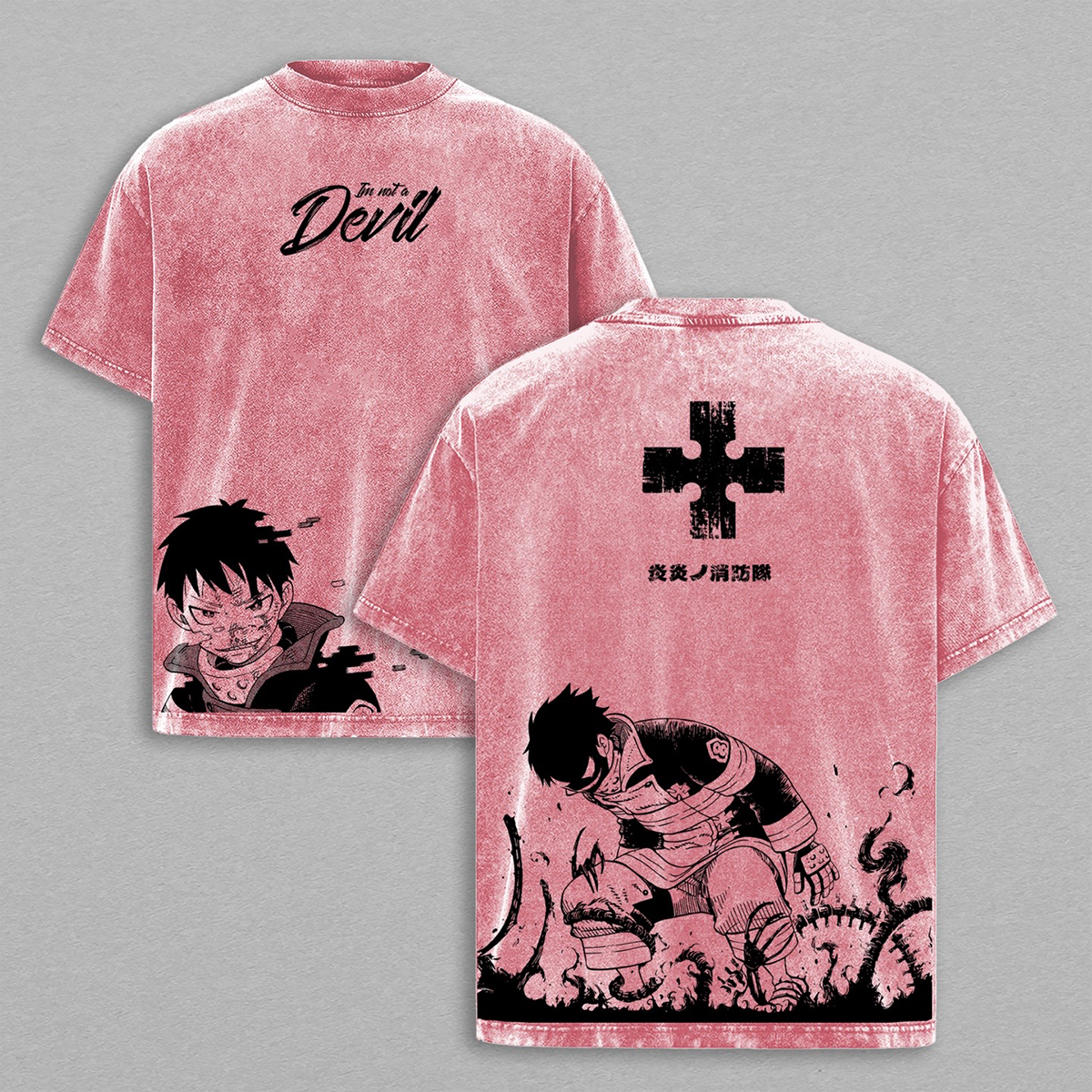 Fire Force Washed T-shirt/Crewneck/Hoodie