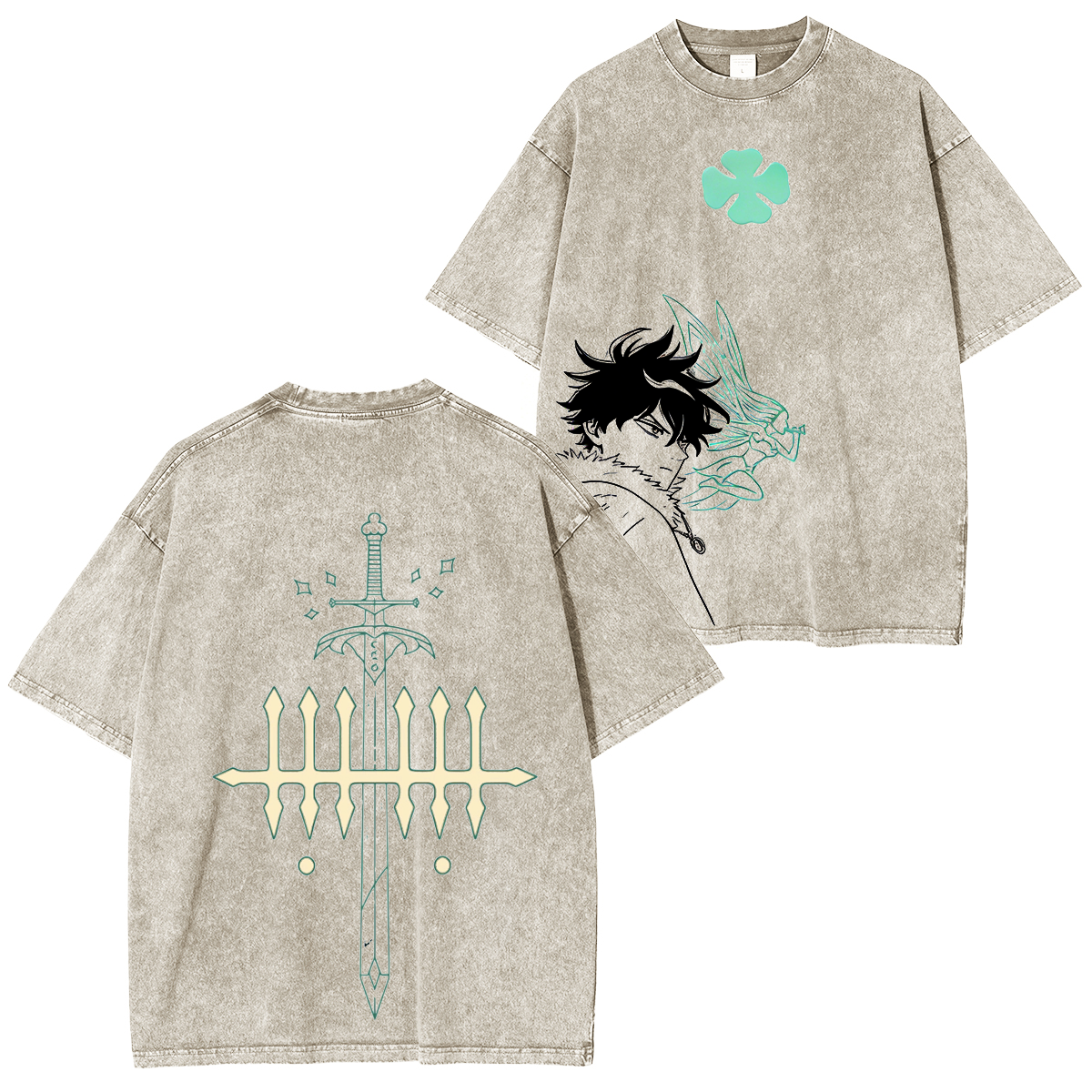 Black Clover Yuno Grinberryall Unisex Washed T-shirt/Crewneck