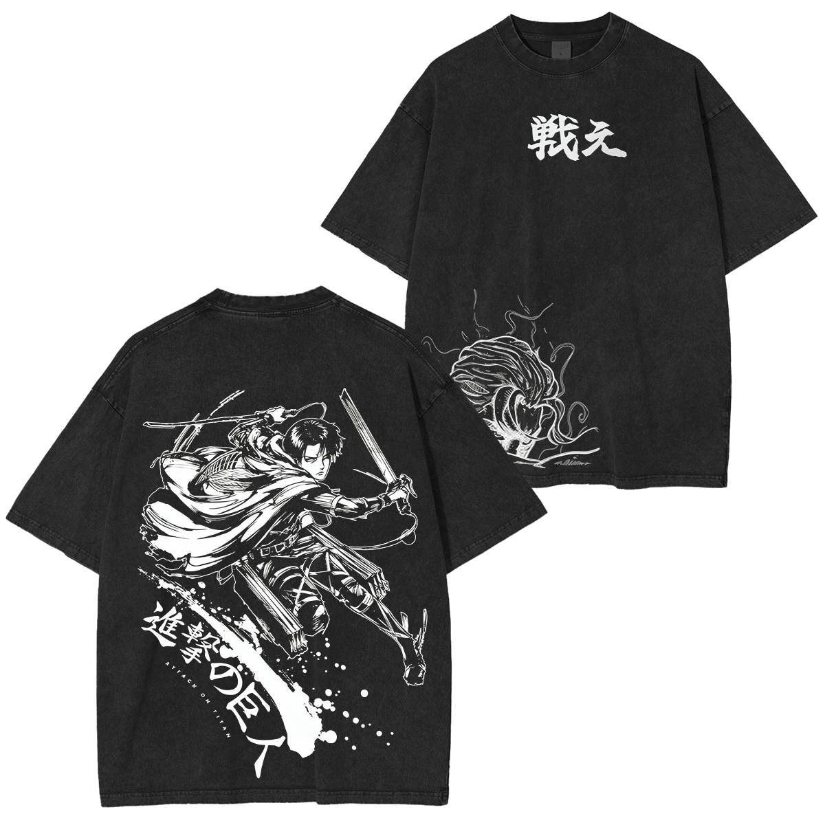 Attack on Titan Anime Washed T-shirt