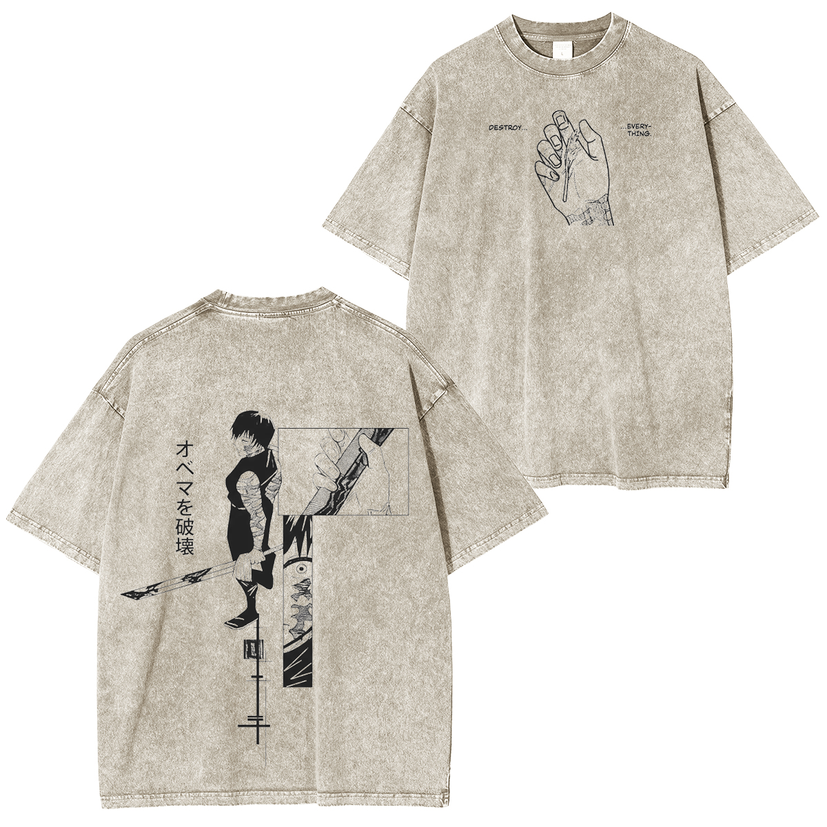 Jujutsu Kaisen Vintage Washed T-shirt/Crewneck/Hoodie