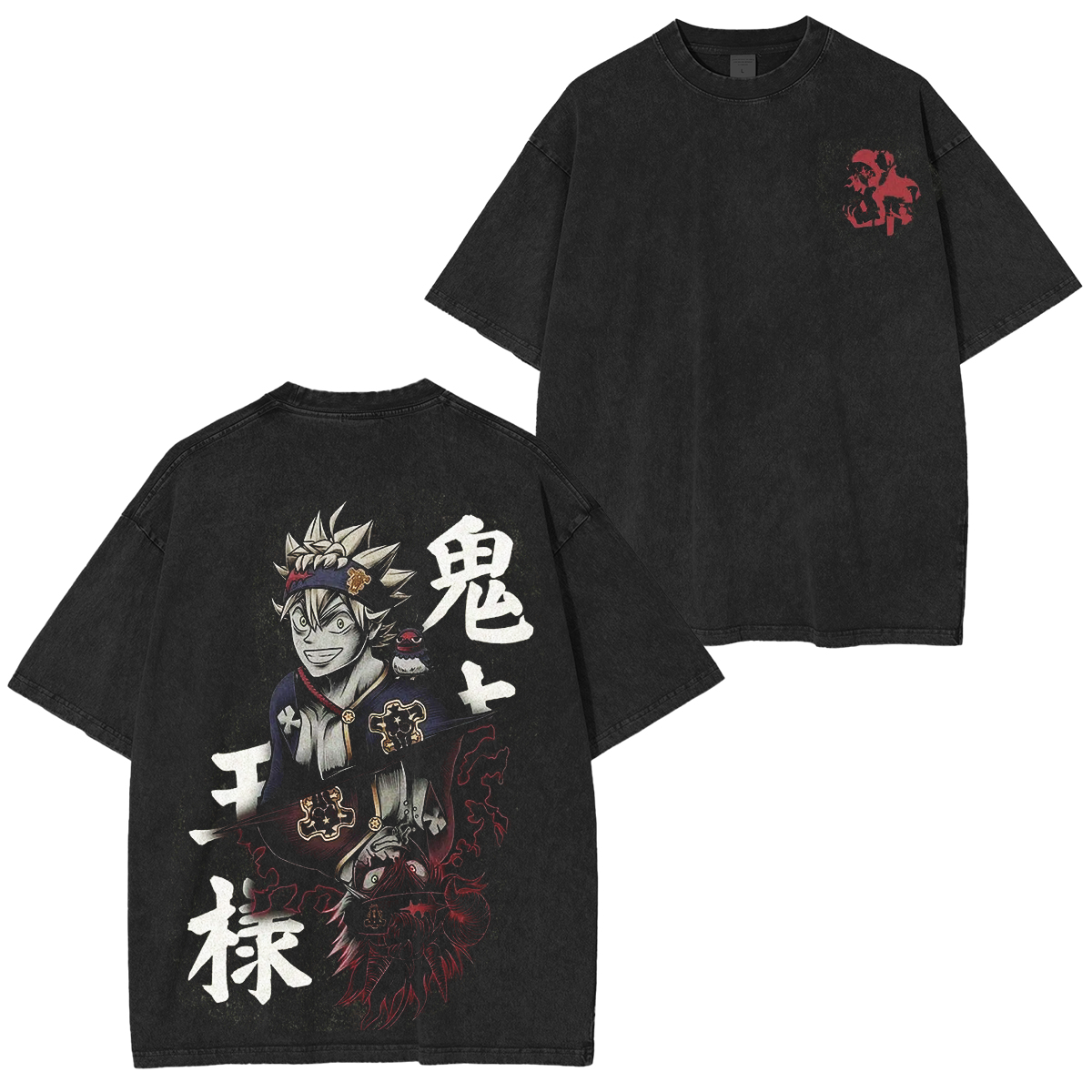 Black Clover Anime Washed T-shirt