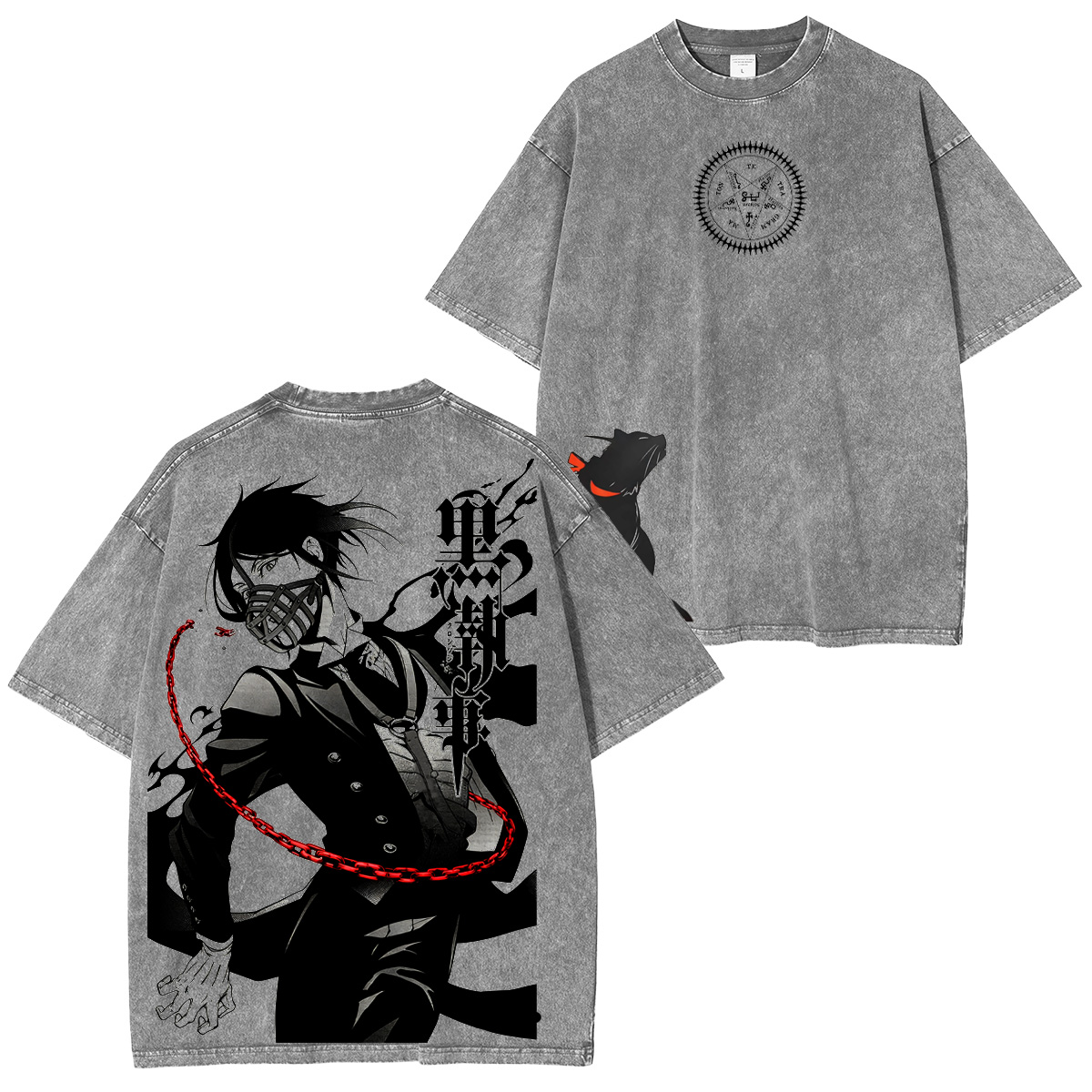 Black Butler Anime Unisex Washed T-Shirt/HOODIE