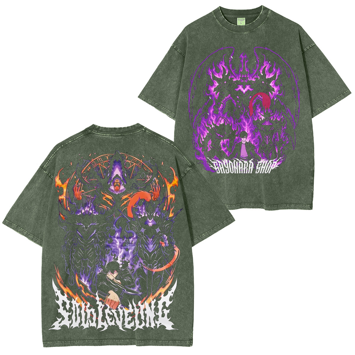 Solo Leveling Washed T-shirt/Crewneck/Hoodie