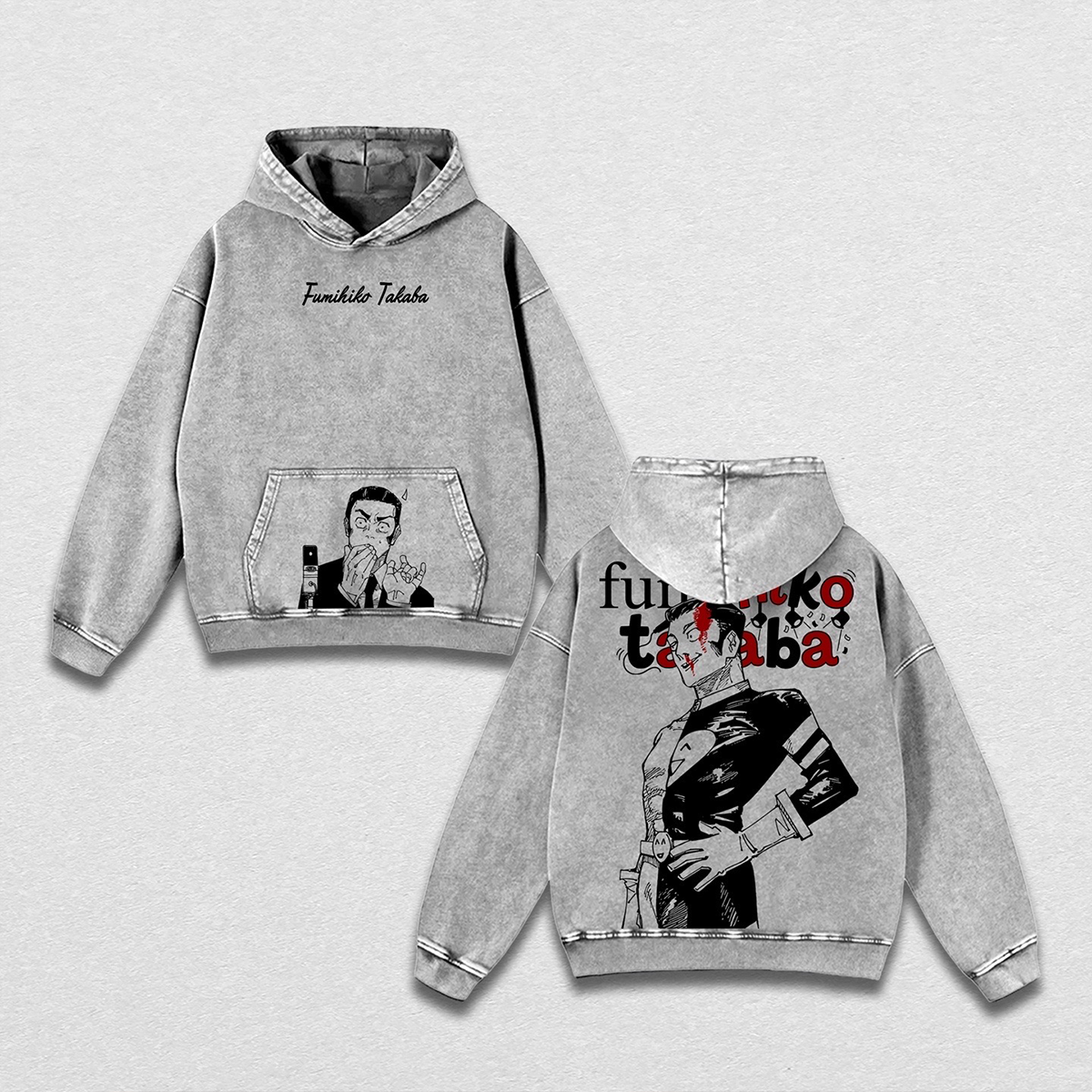 Jujutsu Kaisen Fumihiko Takaba Washed T-shirt/Crewneck/Hoodie