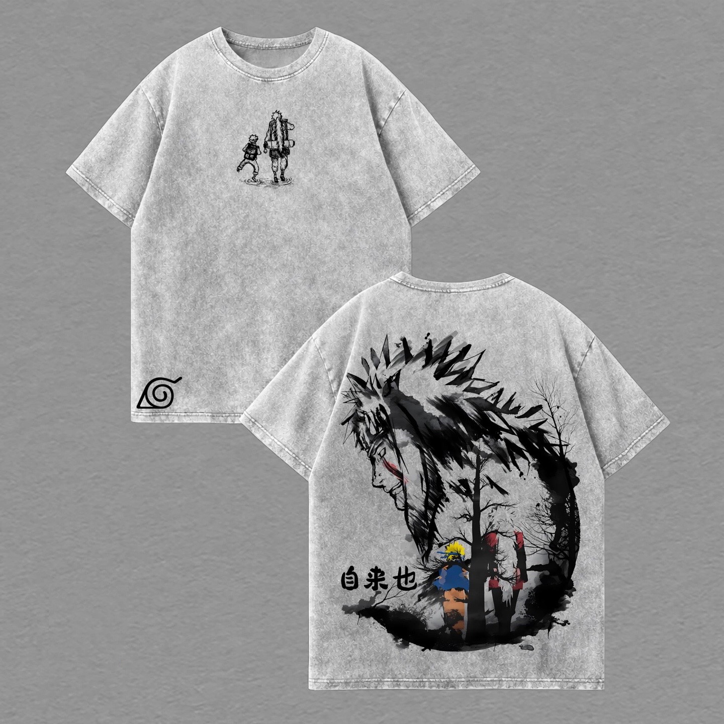 Jiraiya Naruto Anime Washed T-shirt/Crewneck/Hoodie