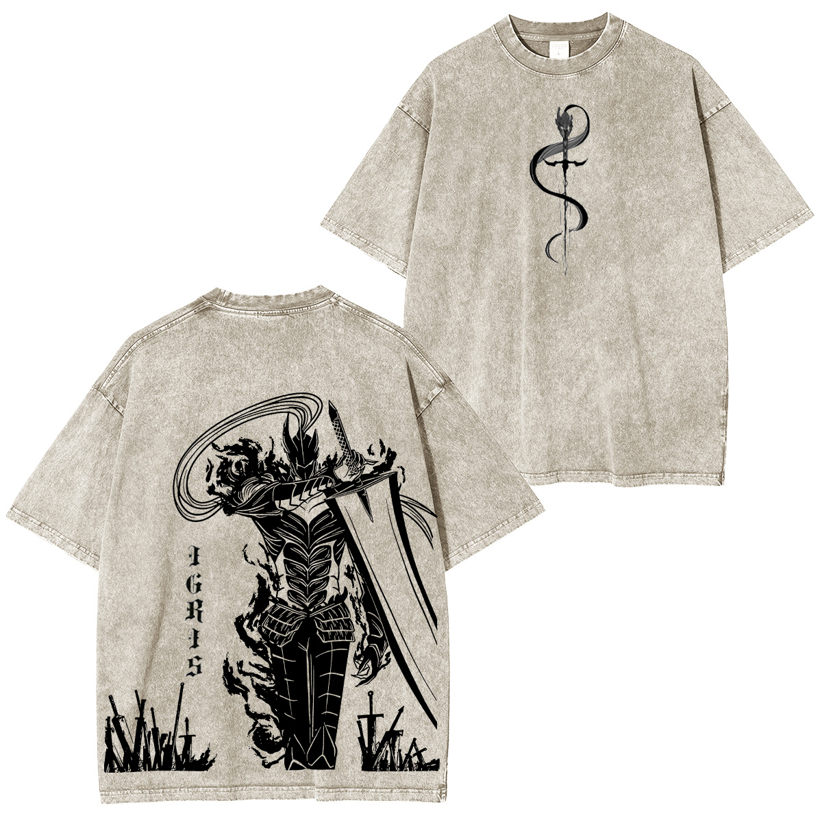 Igris Solo Leveling Anime Washed T-shirt/Crewneck/Hoodie