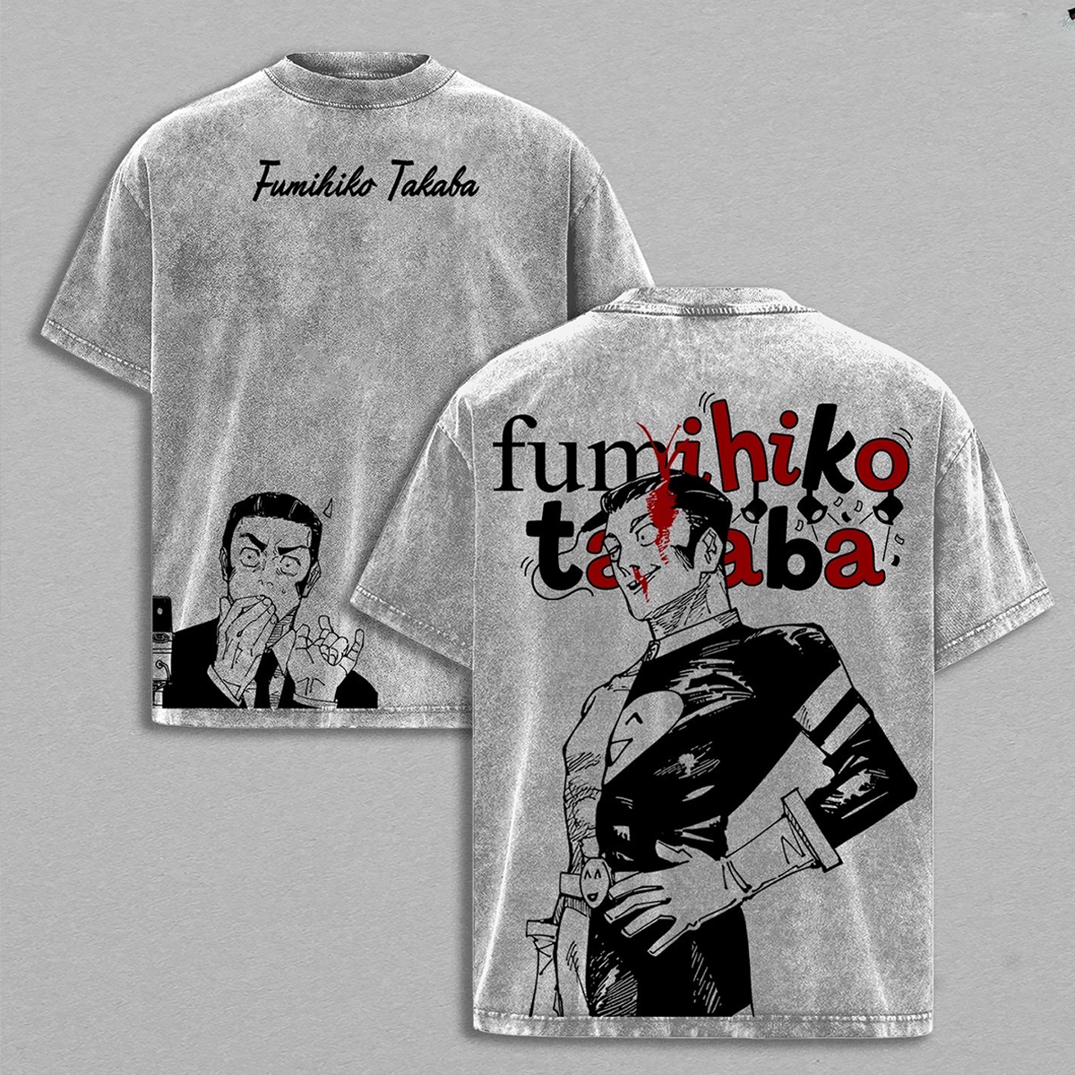 Jujutsu Kaisen Fumihiko Takaba Washed T-shirt/Crewneck/Hoodie