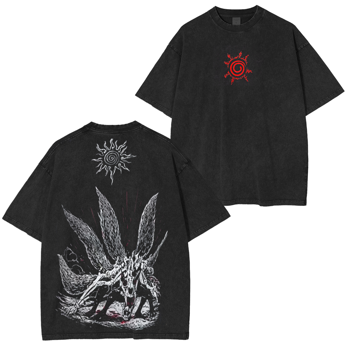 Kurama Naruto Washed T-shirt/Crewneck/Hoodie
