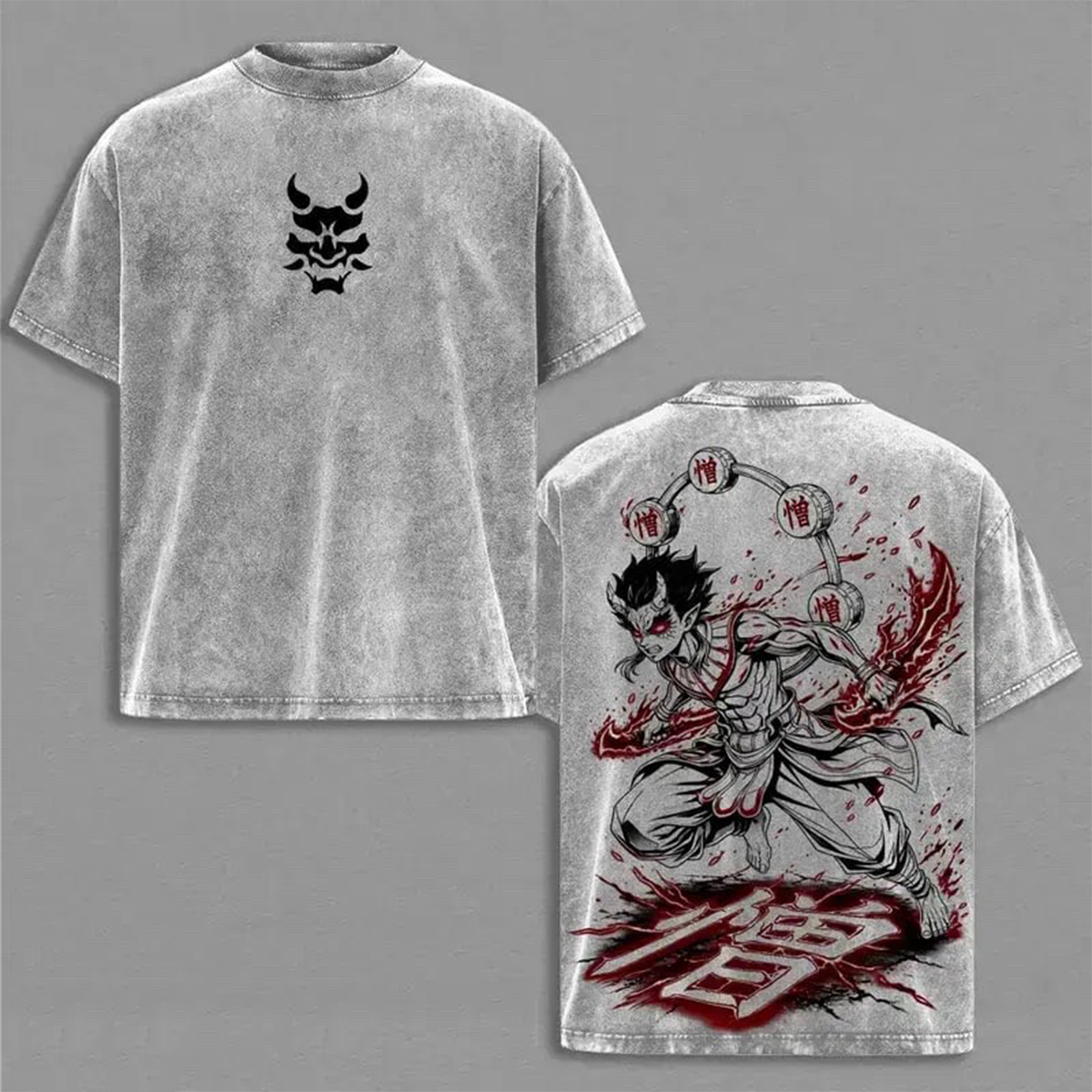  Demon Slayer Vintage Washed T-shirt/Crewneck/Hoodie