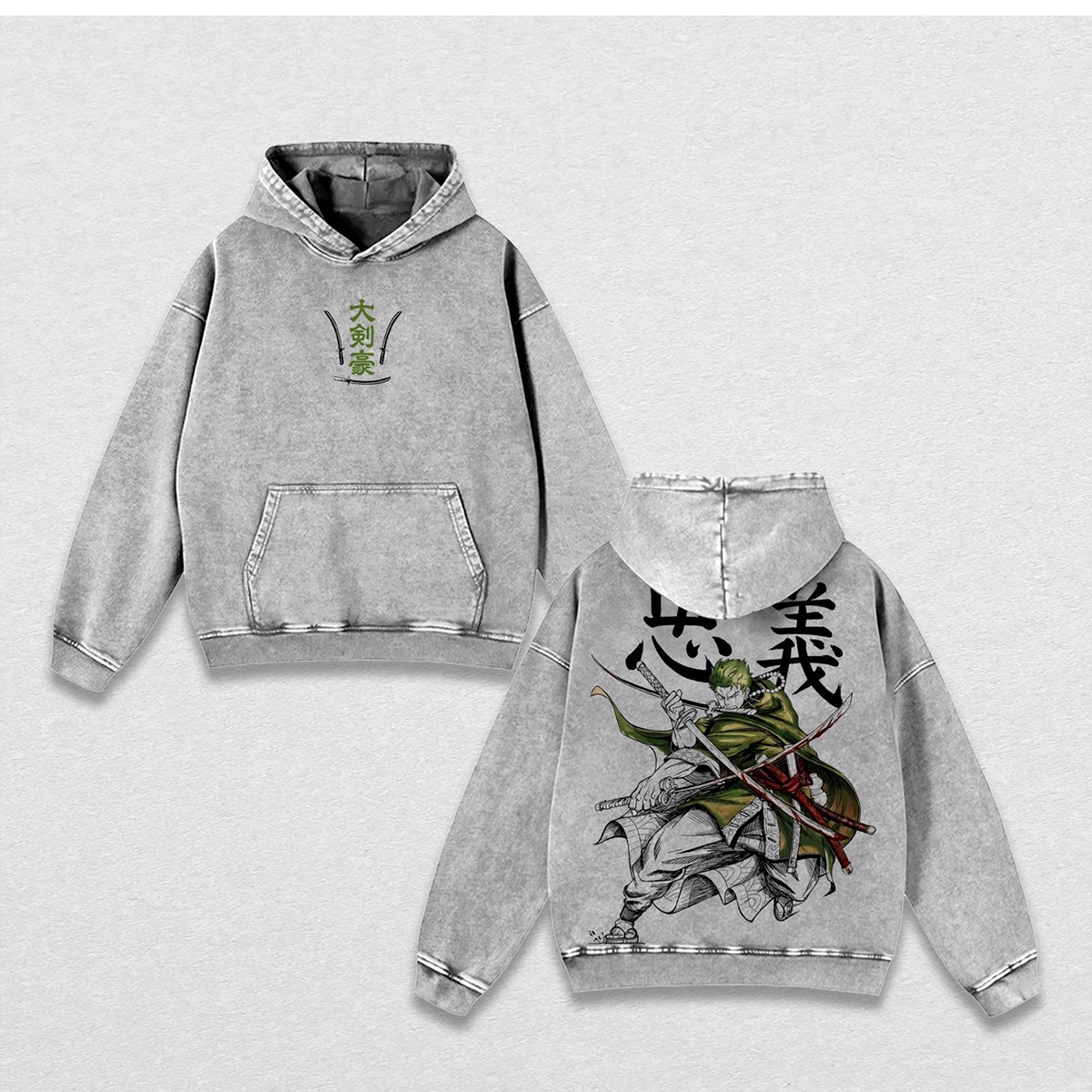 Roronoa Zoro One Piece Washed T-shirt/Crewneck/Hoodie