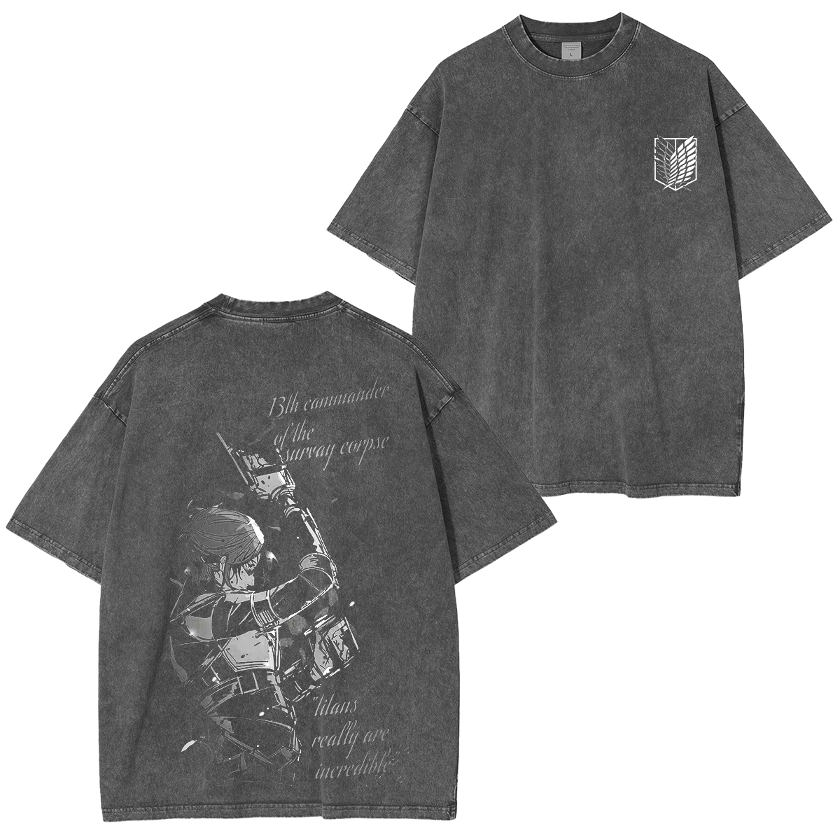 Attack On Titan Eren Yeager Oversized Washed T-shirt
