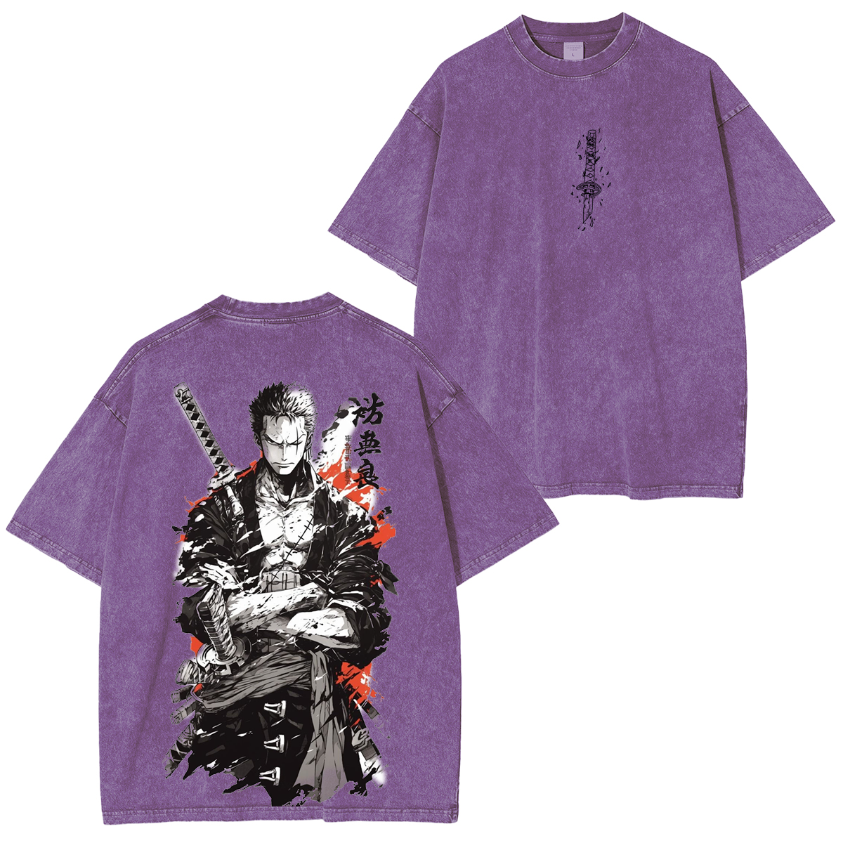 One Piece Roronoa Zoro Washed T-shirt