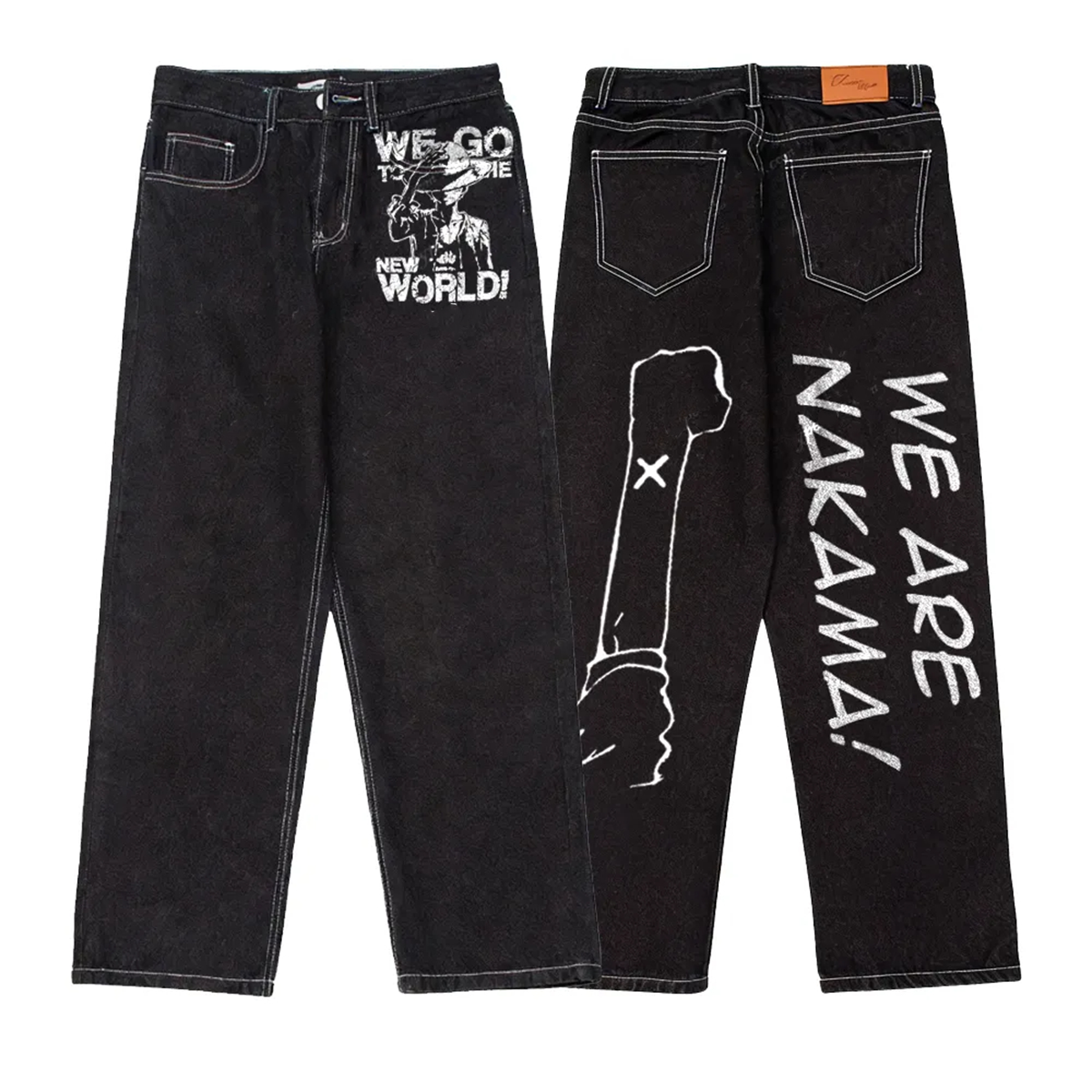 One Piece Washed Jeans