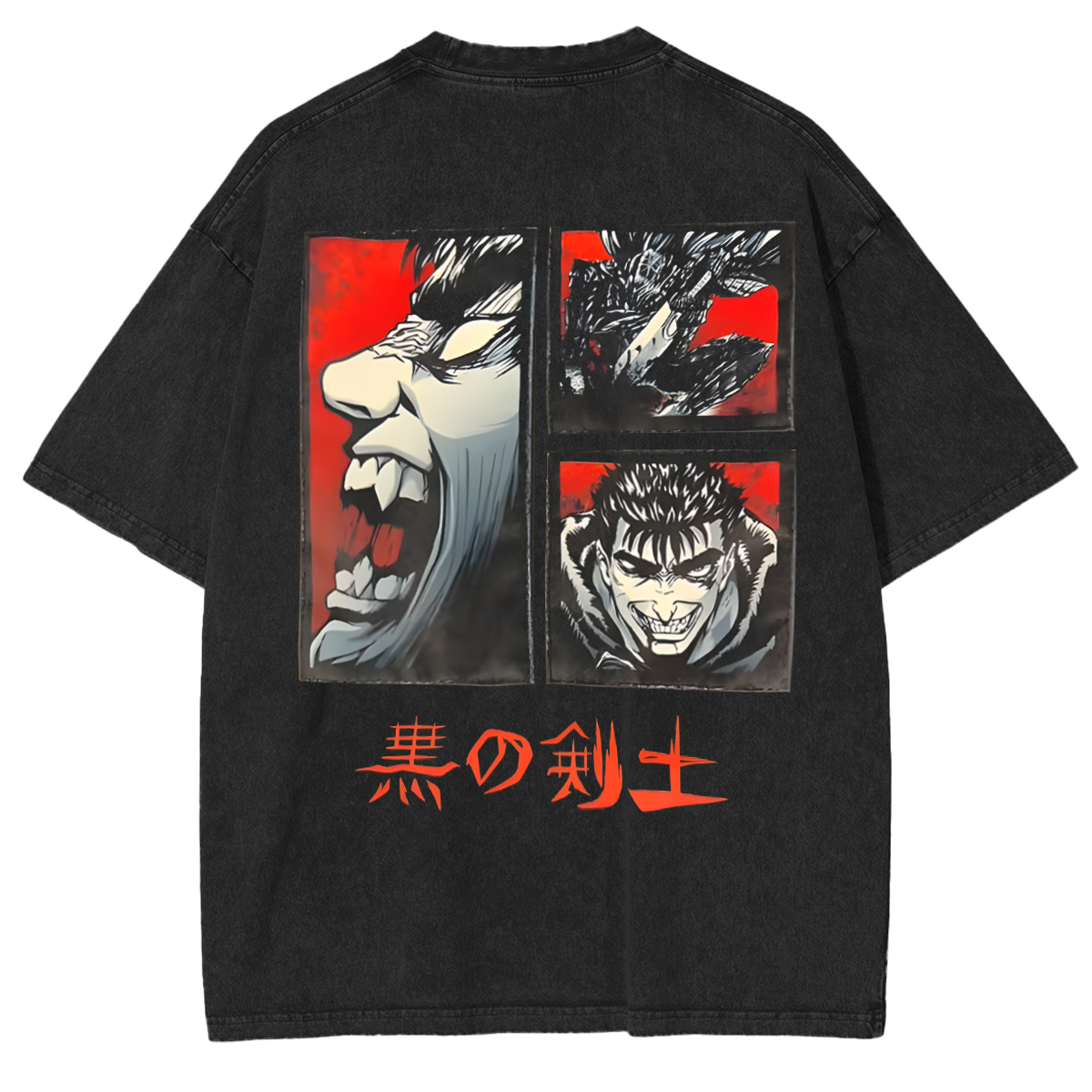 Classic Anime Manga Berserk Washed T-Shirts