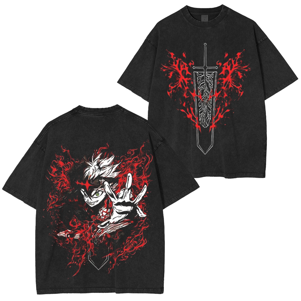 Black Clover Unisex Washed T-Shirt/Crewneck/Hoodie