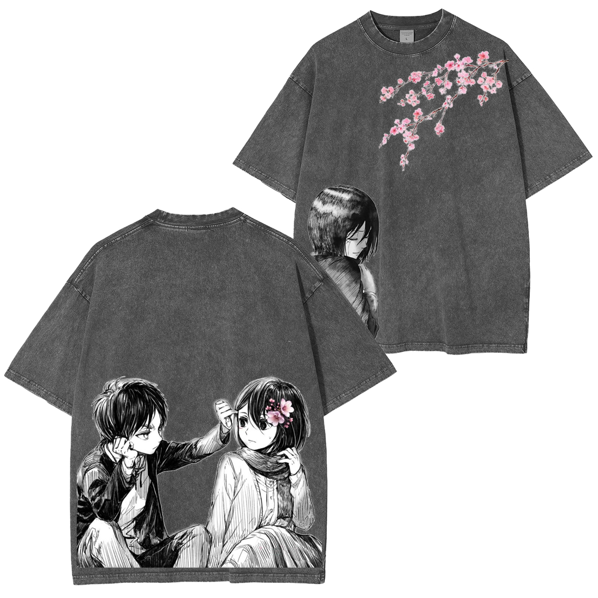 Attack on Titan Vintage Washed T-shirts / Cotton T-shirts