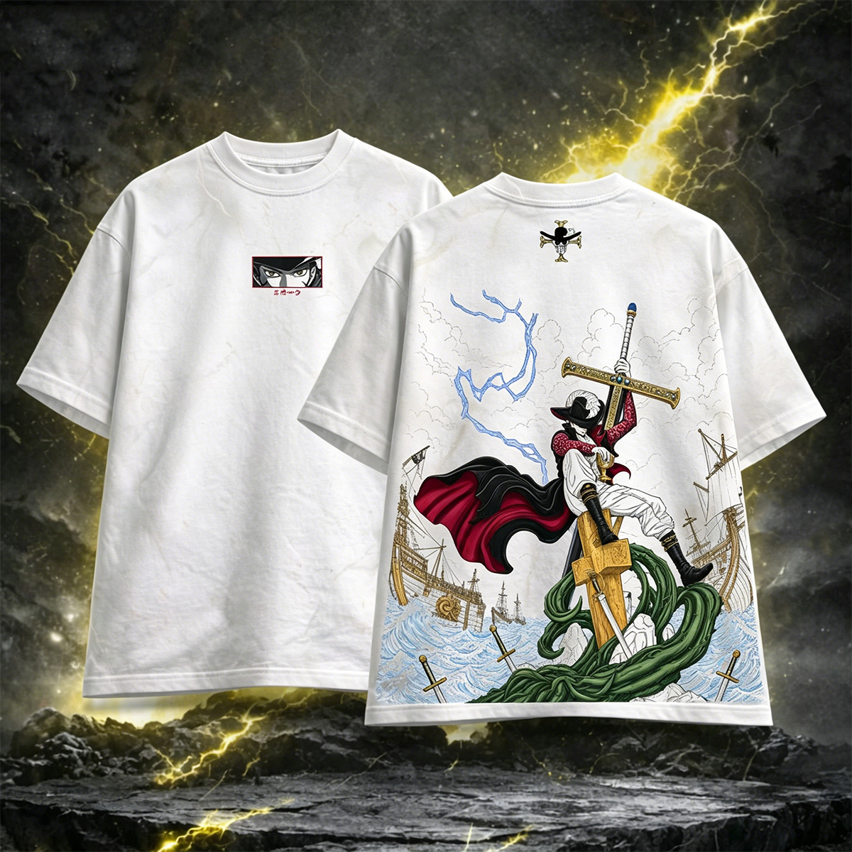 Mihawk x Sutori One Piece Oversize Unisex Shirts/Crewneck/Hoodie