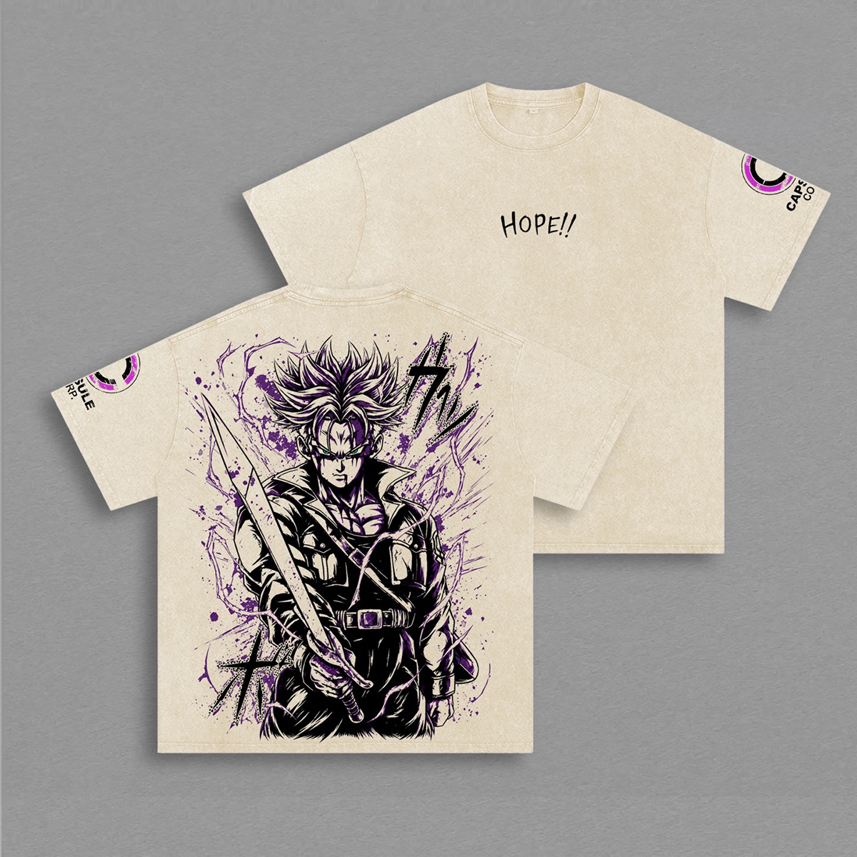 Future Trunks' Tactical Skills in Dragon Ball Super Washed Tee Unisex T-shirt