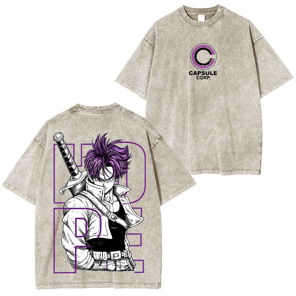 Future Trunks' Tactical Skills in Dragon Ball Super Washed Tee Unisex T-shirt