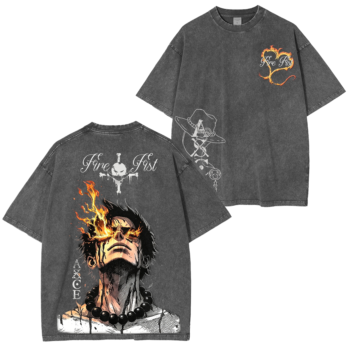 One Piece Anime Washed T-shirt