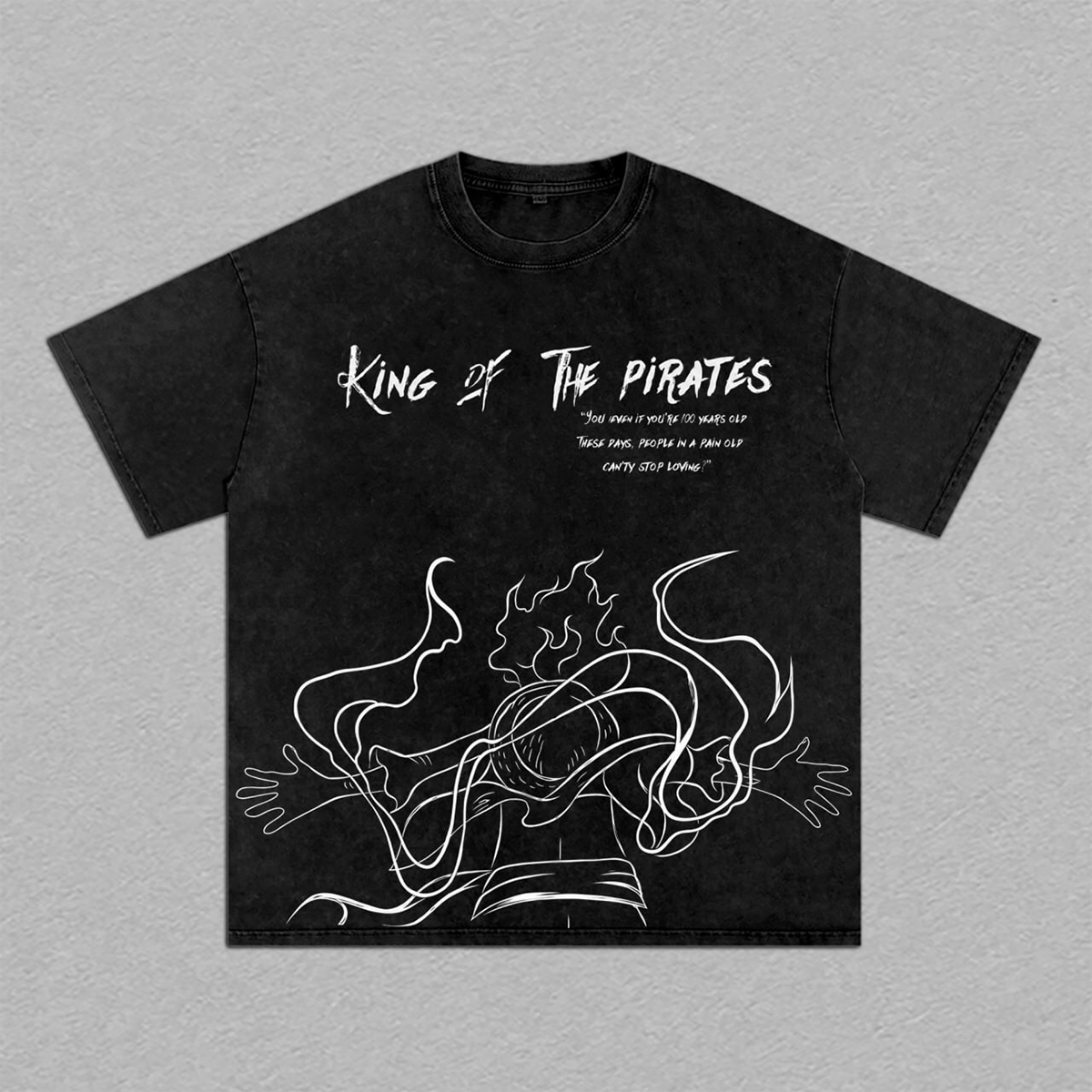  One Piece Anime Washed T-shirt