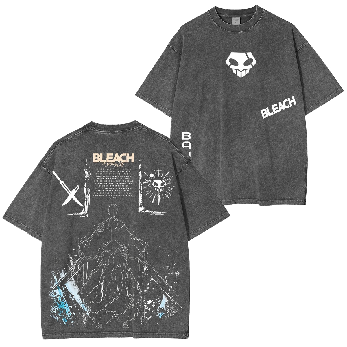 Bleach Anime Washed T-shirt/Hoodie