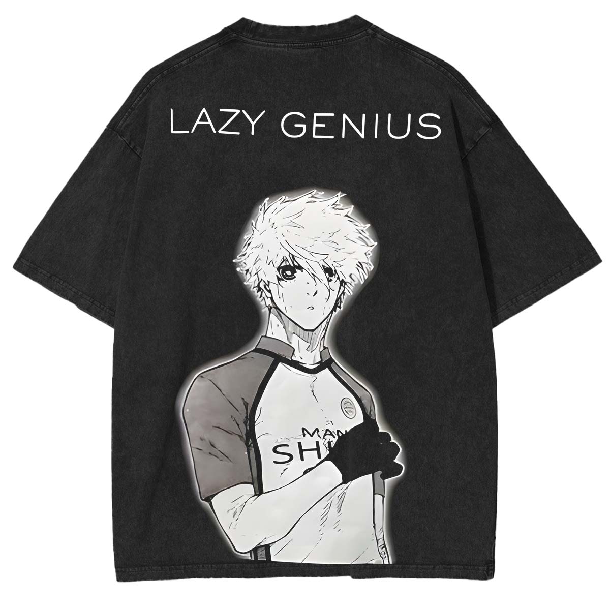 Blue Lock Striker Anime Double Printed Washed TeeStriker Anime Double Printed Washed Tee