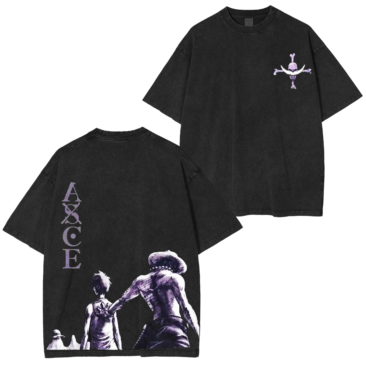 One Piece Anime Washed T-shirt/Hoodie