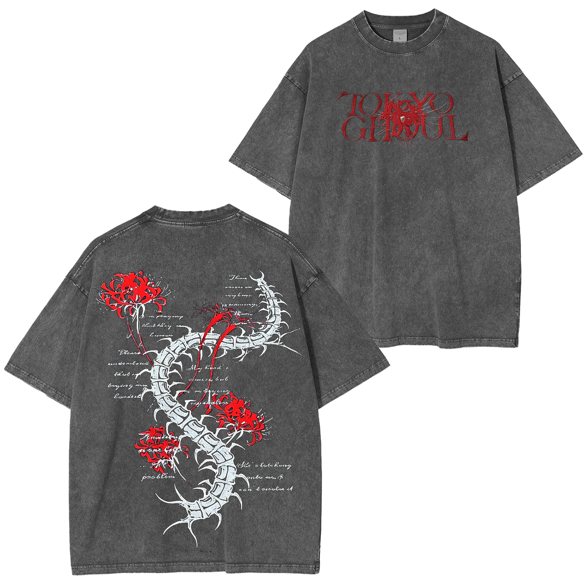 Tokyo Ghoul Anime Washed T-shirt/Hoodie
