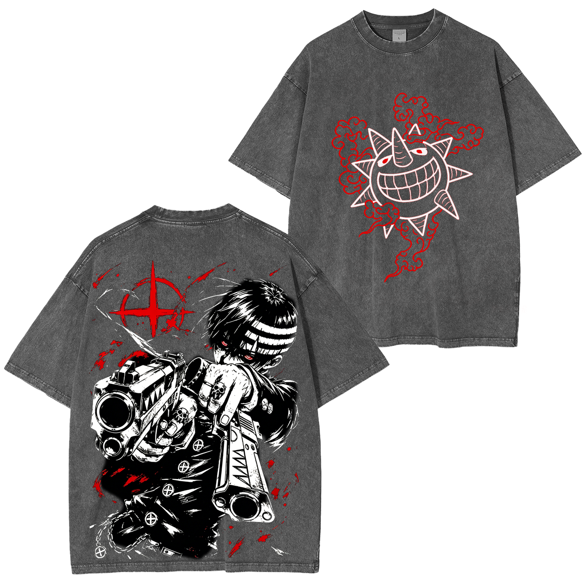 Soul Eater Printed Anime Unisex Washed T-shirt/Hoodie