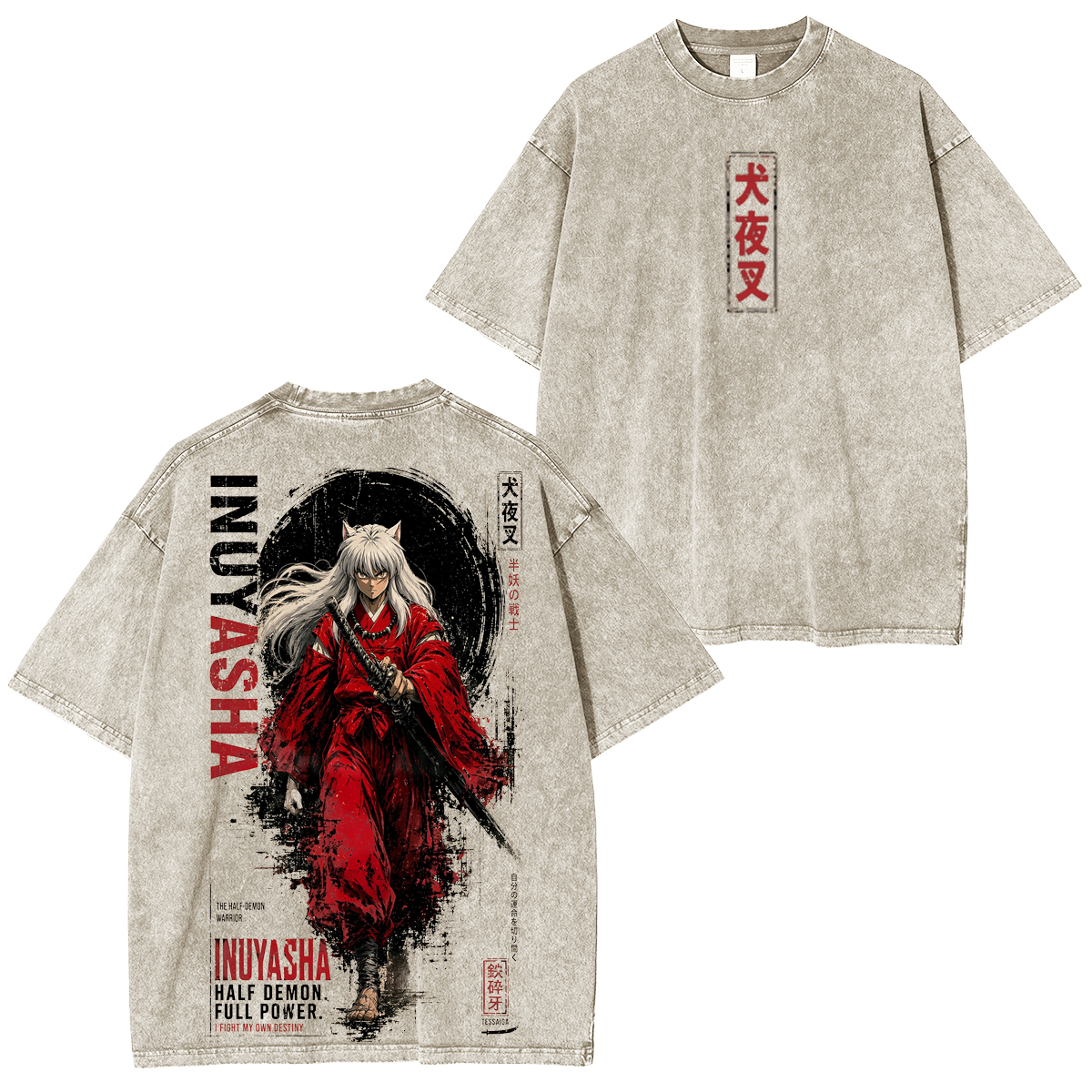 Inuyasha Washed T-shirt/Crewneck/Hoodie